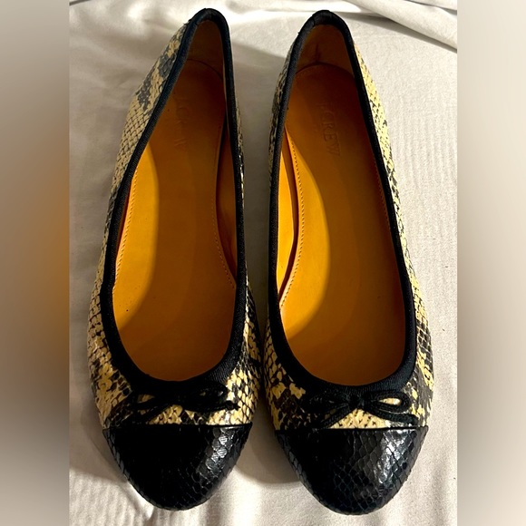 J. Crew Shoes - J. Crew “Snakeskin” Ballet Flats